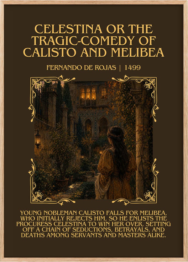 Celestina Or The Tragic-Comedy Of Calisto And Melibea Minimalist Book Poster by Fernando de Rojas