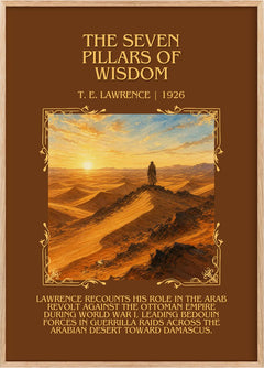 The Seven Pillars of Wisdom Minimalist Book Poster by T. E. Lawrence