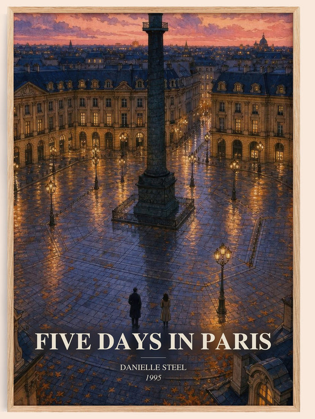 Five Days In Paris Book Watercolour Illustration by Danielle Steel