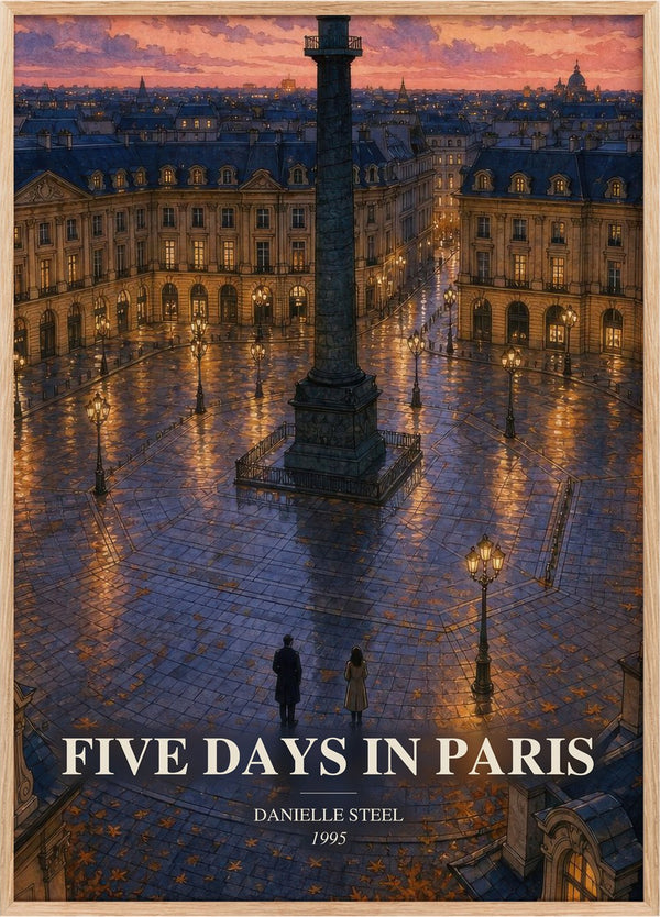 Five Days In Paris Book Watercolour Illustration by Danielle Steel