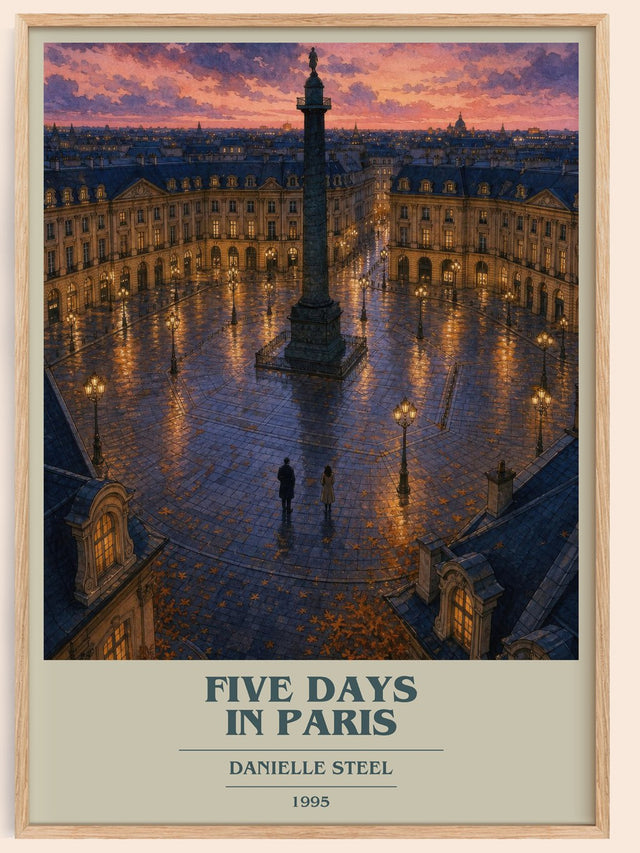 Five Days In Paris Book Cover Poster by Danielle Steel