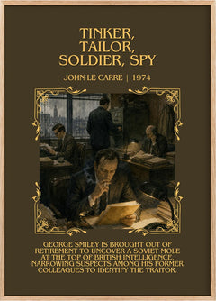 Tinker, Tailor, Soldier, Spy Minimalist Book Poster by John le Carré