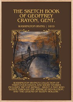 The Sketch Book Of Geoffrey Crayon, Gent. Minimalist Book Poster by Washington Irving