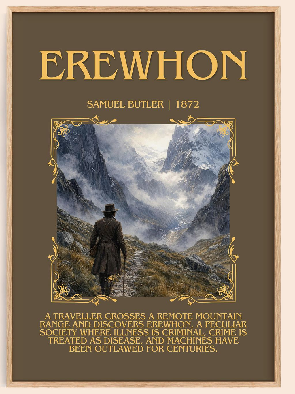 Erewhon Minimalist Book Poster by Samuel Butler – book poster