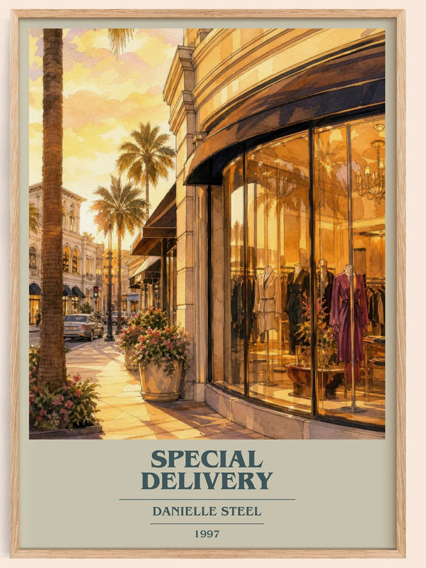 Special Delivery book cover book poster by Danielle Steel – framed literary art print