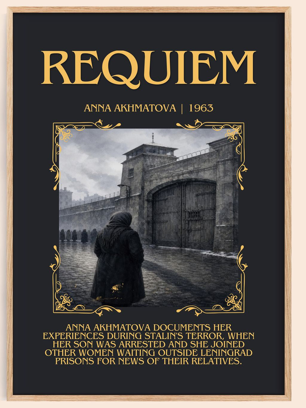 Requiem Minimalist Book Poster by Anna Akhmatova – book poster