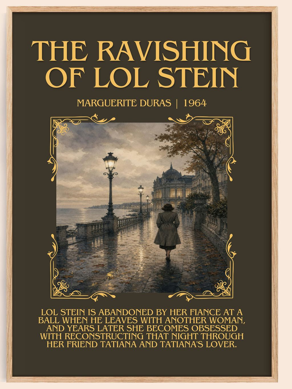 The Ravishing of Lol Stein Minimalist Book Poster by Marguerite Duras – book poster