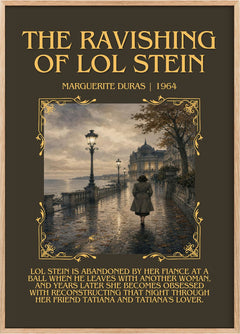 The Ravishing of Lol Stein Minimalist Book Poster by Marguerite Duras