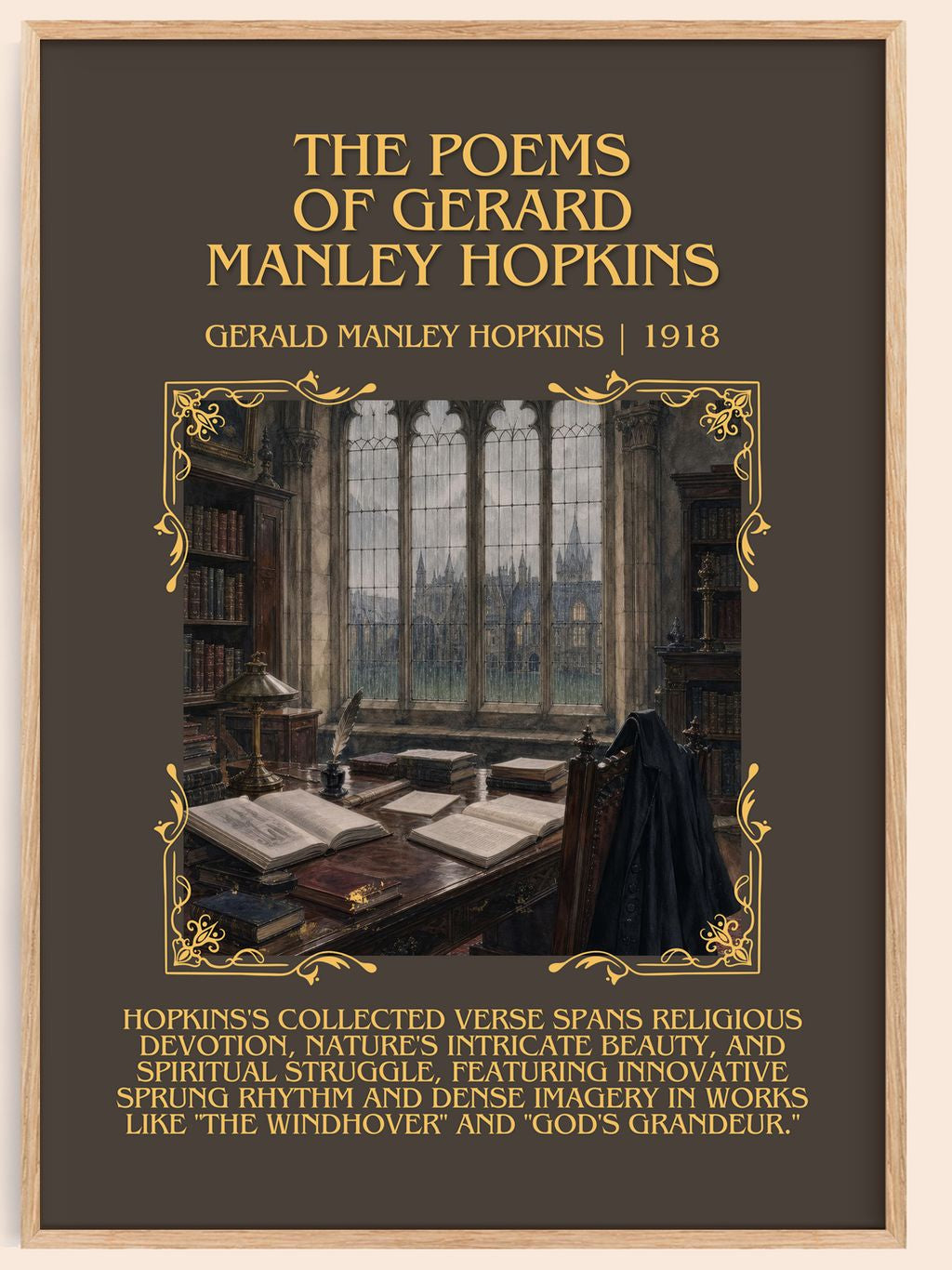 Poems Of Gerard Manley Hopkins Minimalist Book Poster by G. Hopkins – book poster