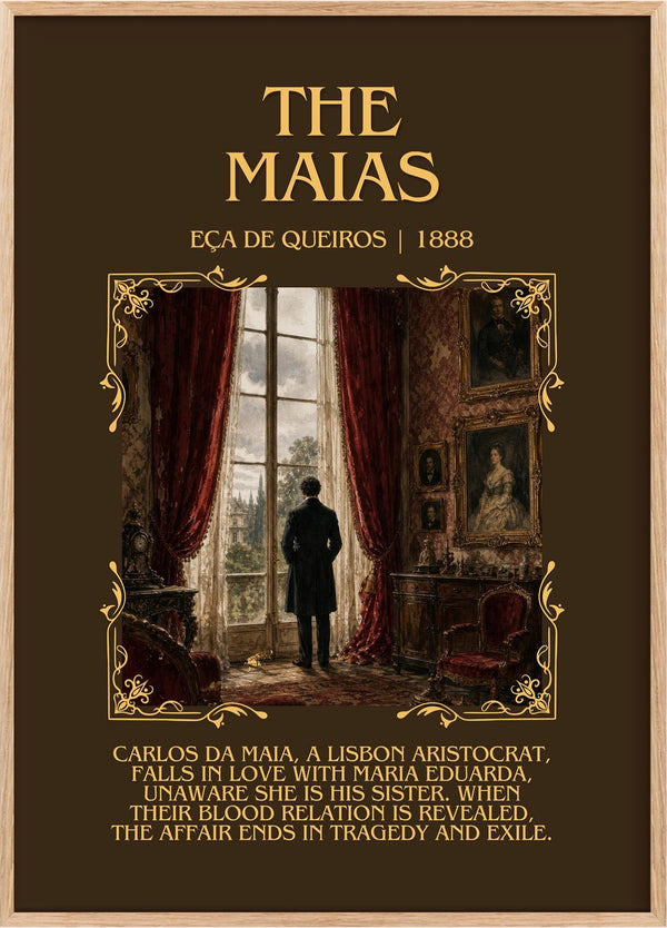 The Maias Minimalist Book Poster by Eça de Queirós