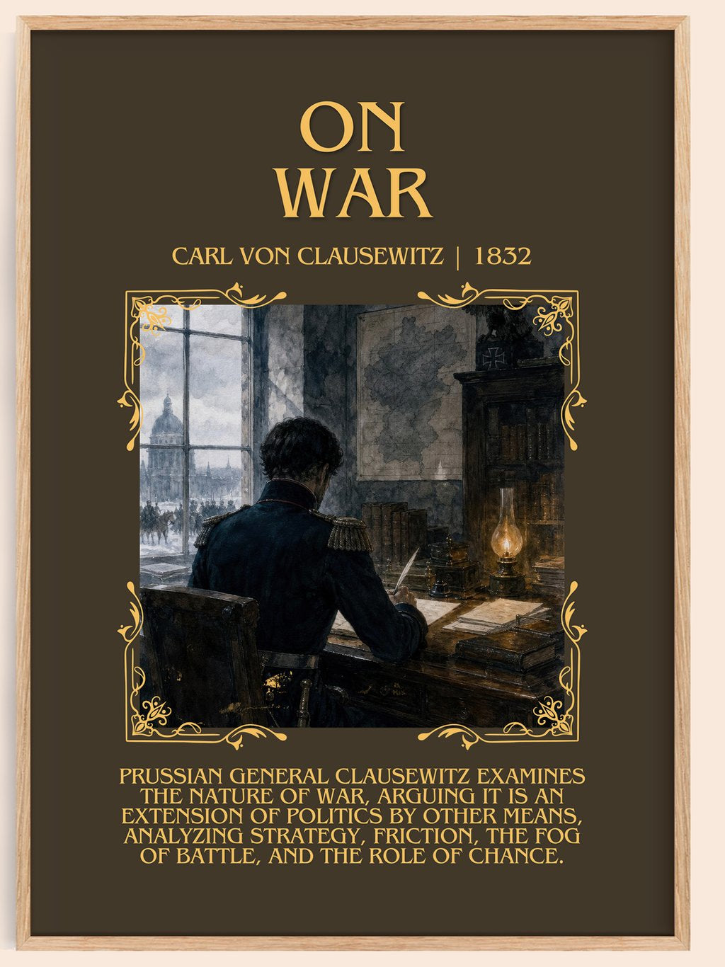 On War Minimalist Book Poster by Carl Von Clausewitz – book poster