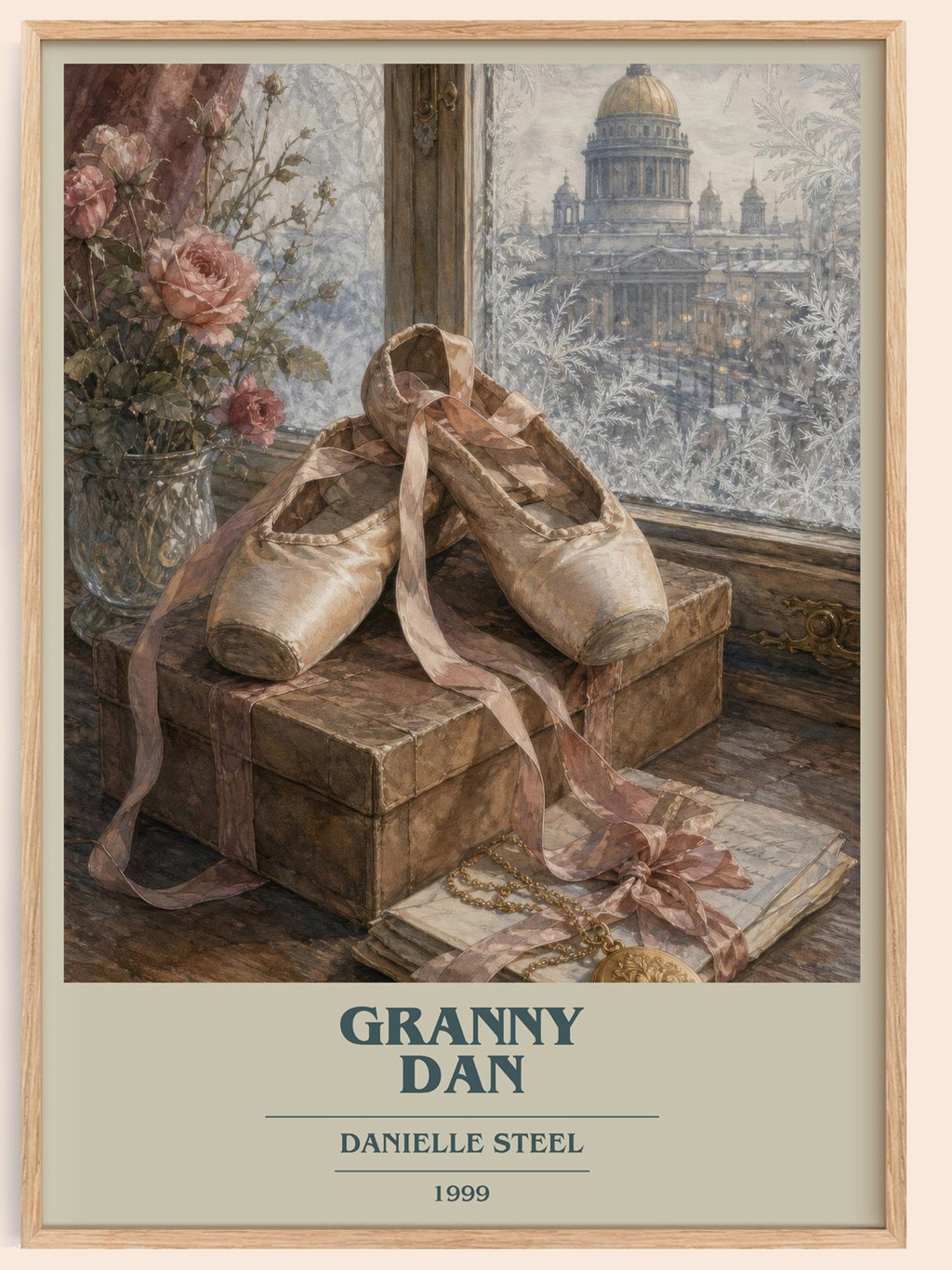 Granny Dan book cover book poster by Danielle Steel – framed literary art print