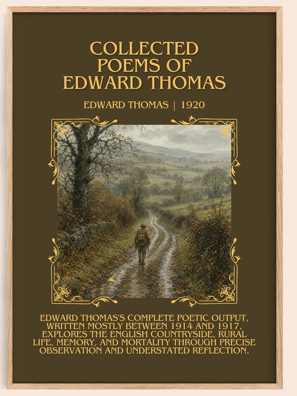 Collected Poems Of Edward Thomas Minimalist Book Poster by E. Thomas – book poster