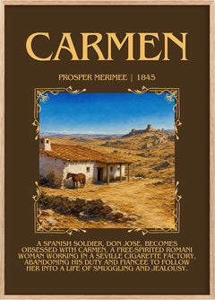 Carmen Minimalist Book Poster by Prosper Mérimée