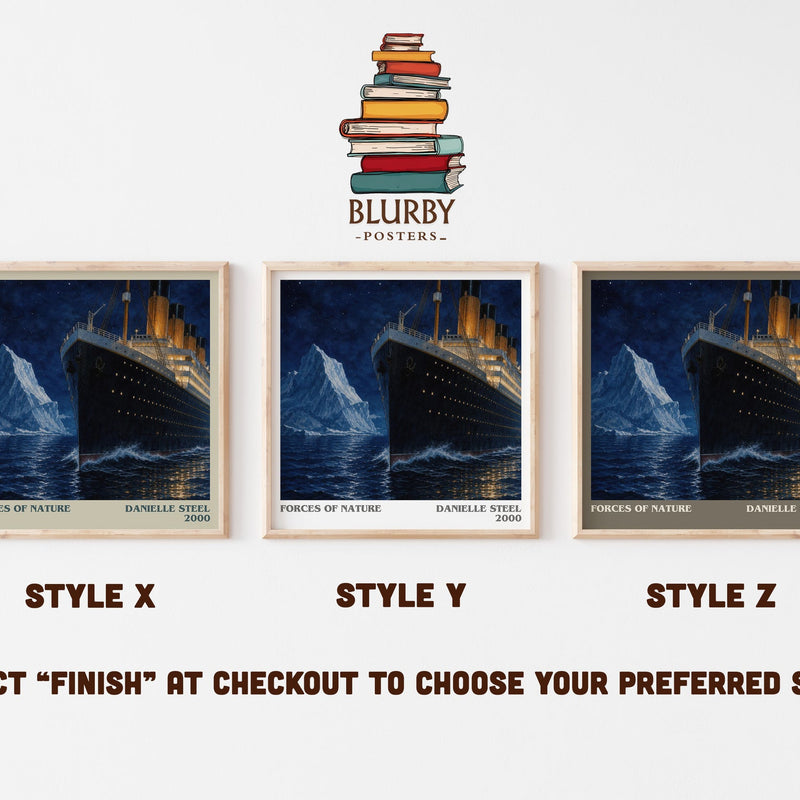 Forces Of Nature literary print in frame leaning in hallway – contemporary fiction wall art
