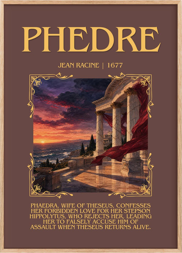 Phèdre Minimalist Book Poster by Jean Racine