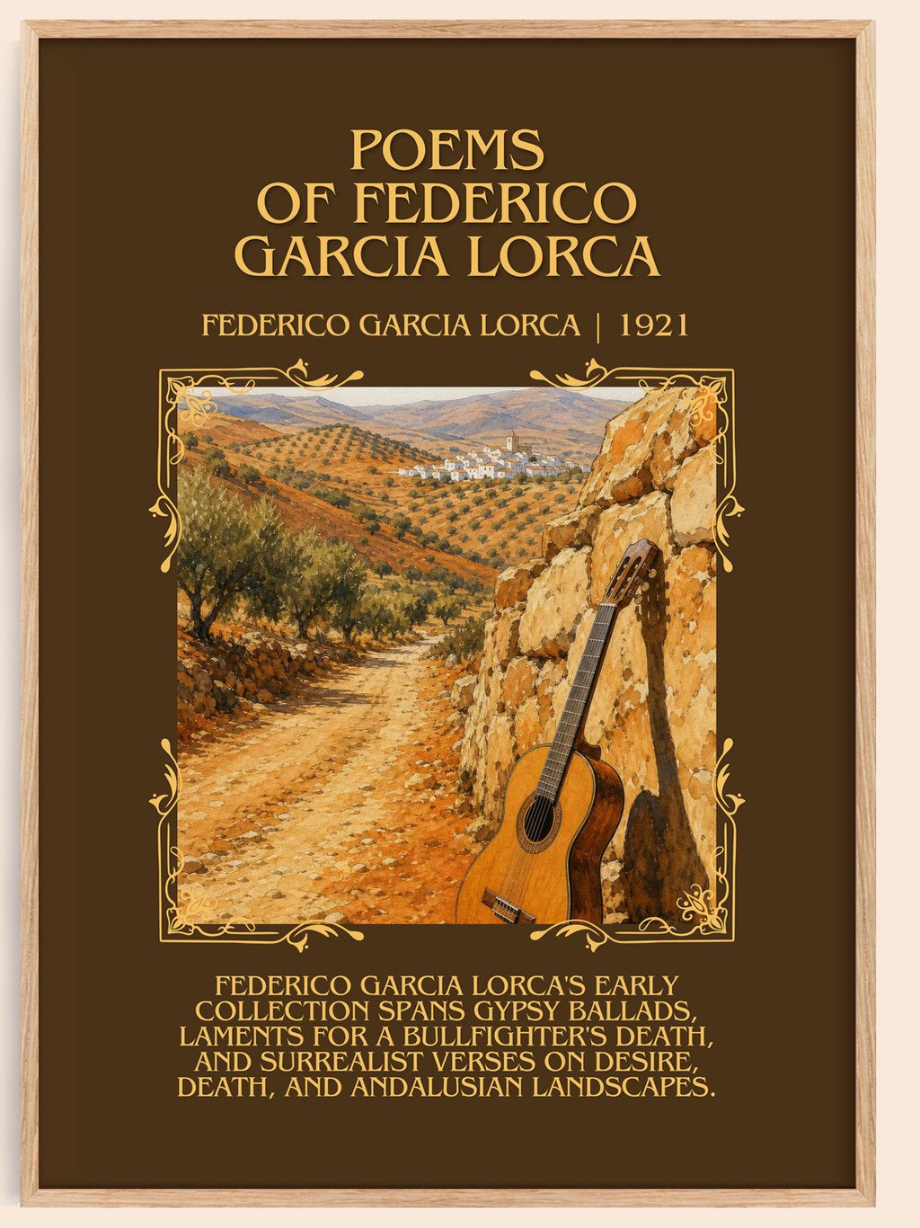 Poems of Federico García Lorca Minimalist Book Poster by F. Lorca – book poster