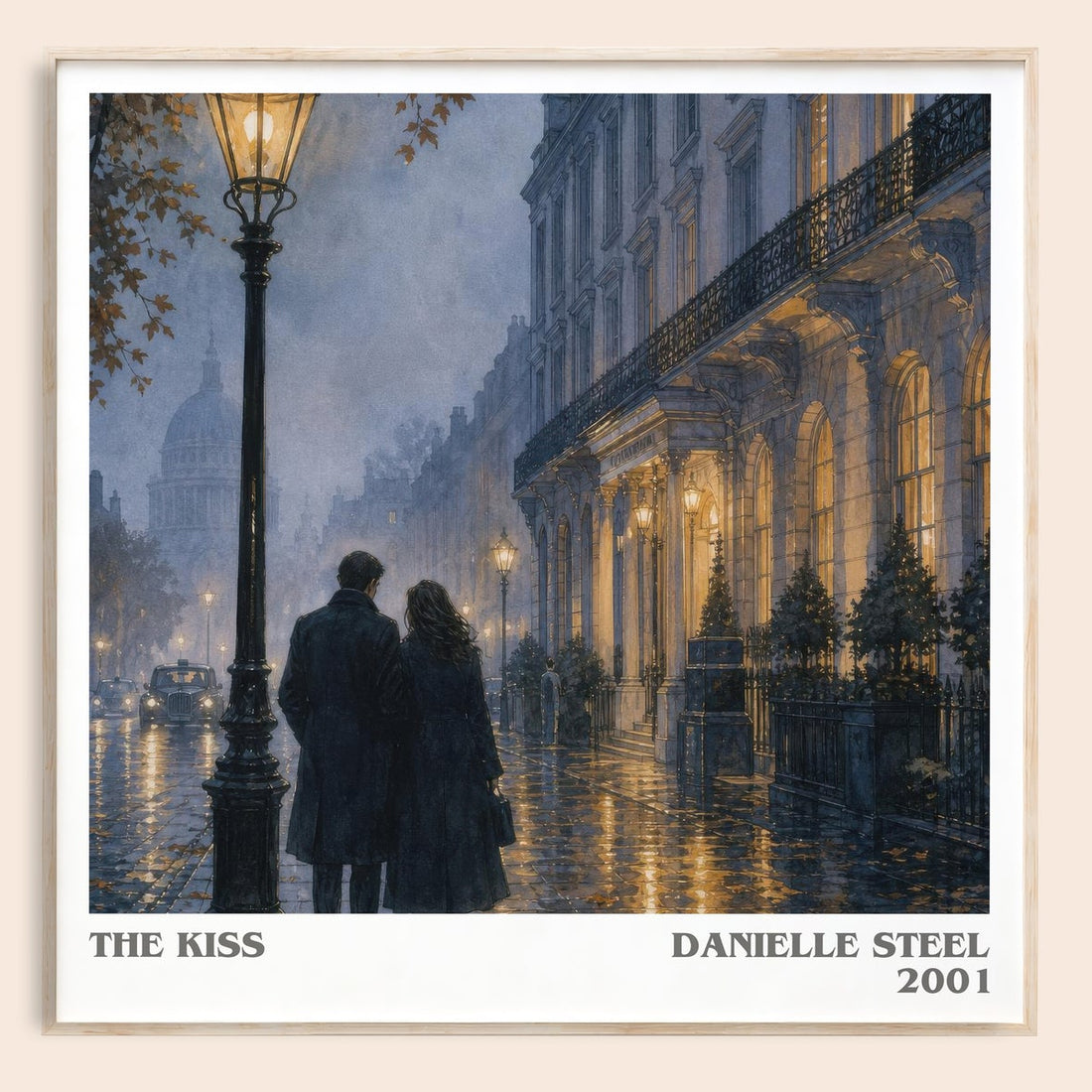 The Kiss literary book poster by Danielle Steel – framed literary art print