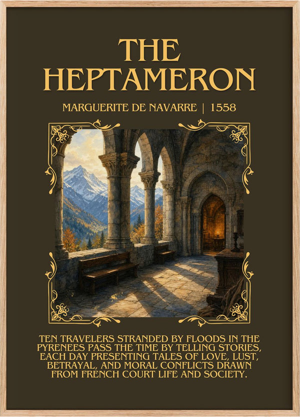 The Heptameron Minimalist Book Poster by Marguerite de Navarre