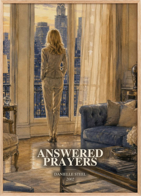 Answered Prayers Book Watercolour Illustration by Danielle Steel