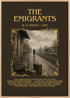 The Emigrants Minimalist Book Poster by W. G. Sebald