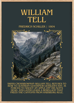 William Tell Minimalist Book Poster by Friedrich Schiller