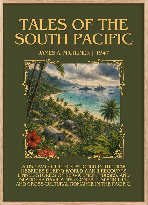 Tales of the South Pacific Minimalist Book Poster by James A. Michener