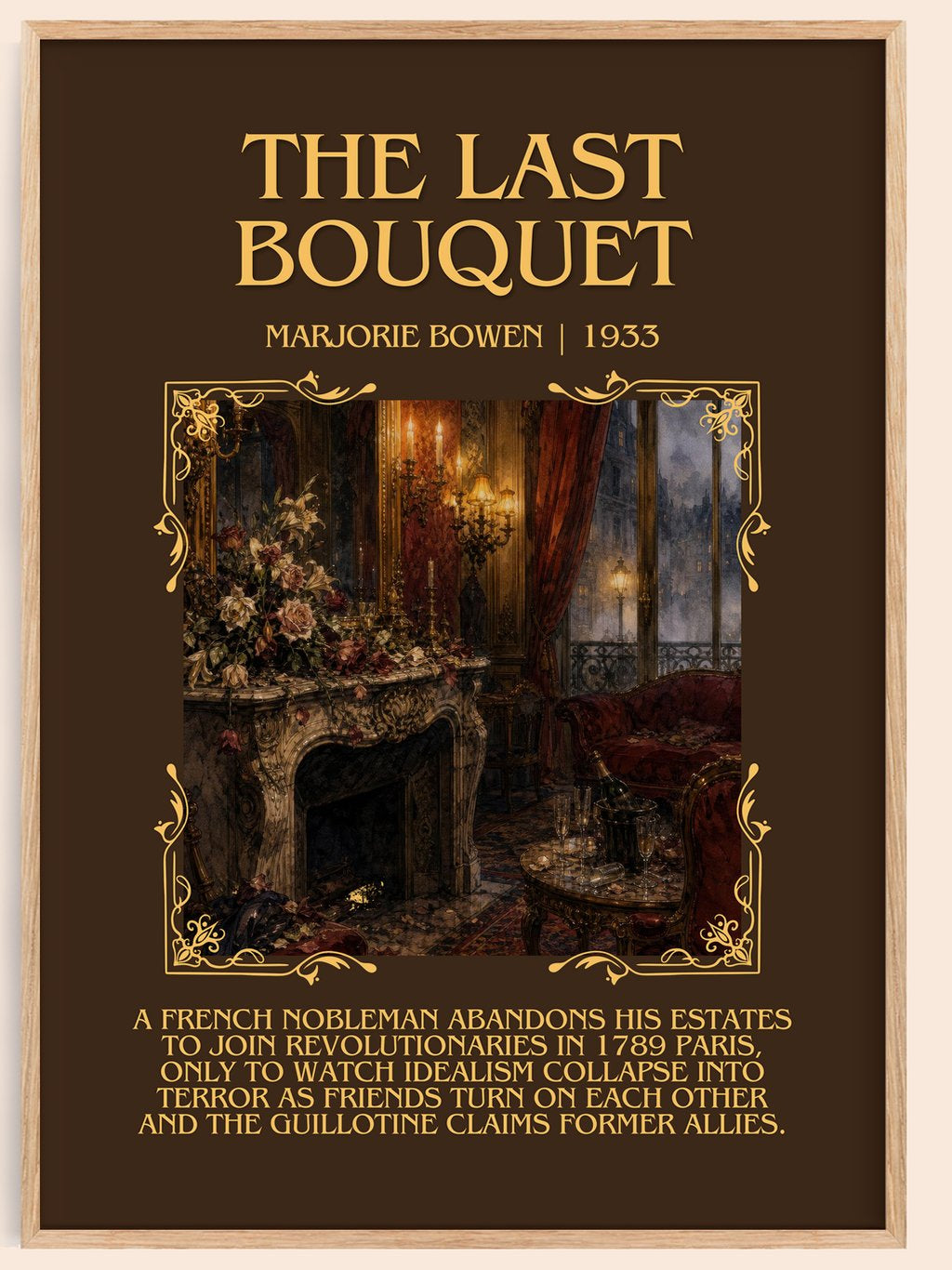 The Last Bouquet Minimalist Book Poster by Marjorie Bowen – book poster