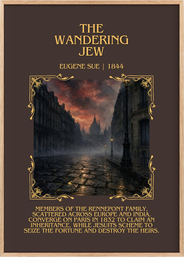 The Wandering Jew Minimalist Book Poster by Eugène Sue
