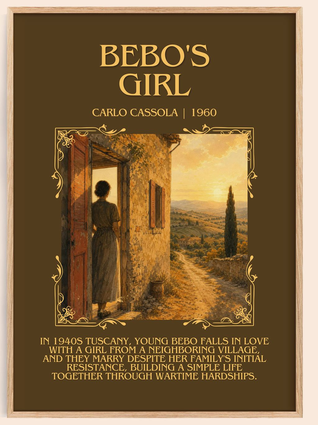 Bébo's Girl Minimalist Book Poster by Carlo Cassola – book poster