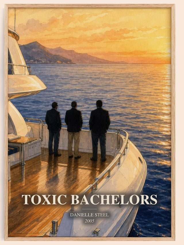 Toxic Bachelors Book Watercolour Illustration by Danielle Steel