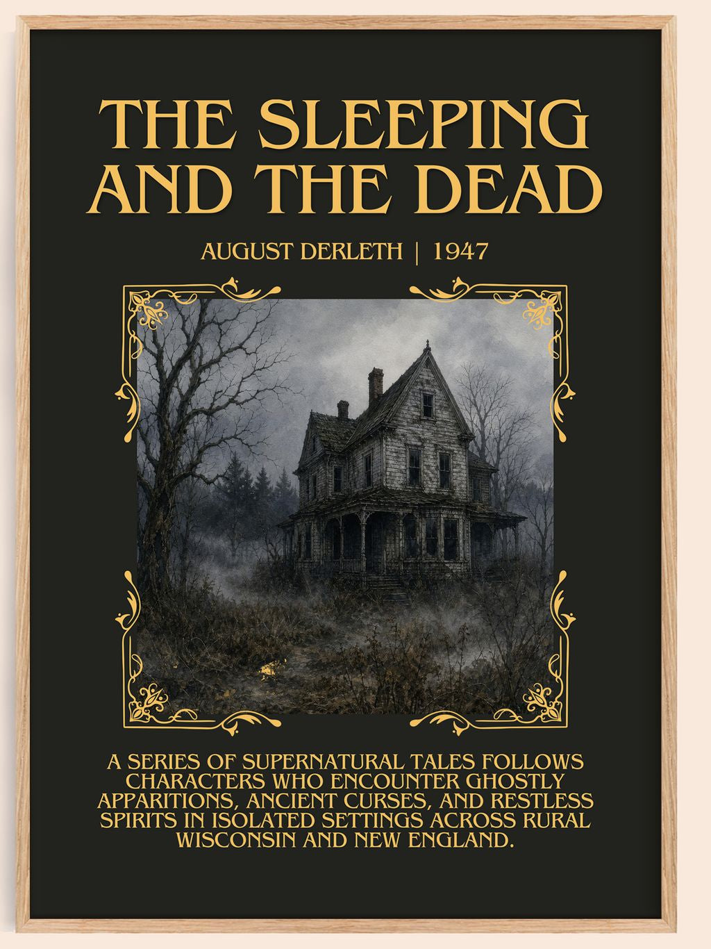 The Sleeping And The Dead Minimalist Book Poster by August Derleth – book poster