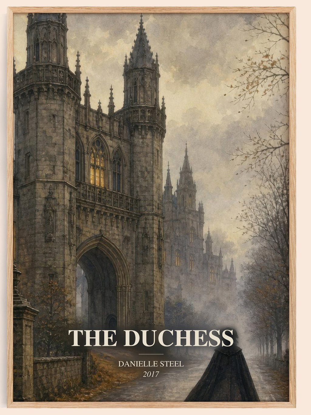 The Duchess watercolour book poster by Danielle Steel – framed literary art print