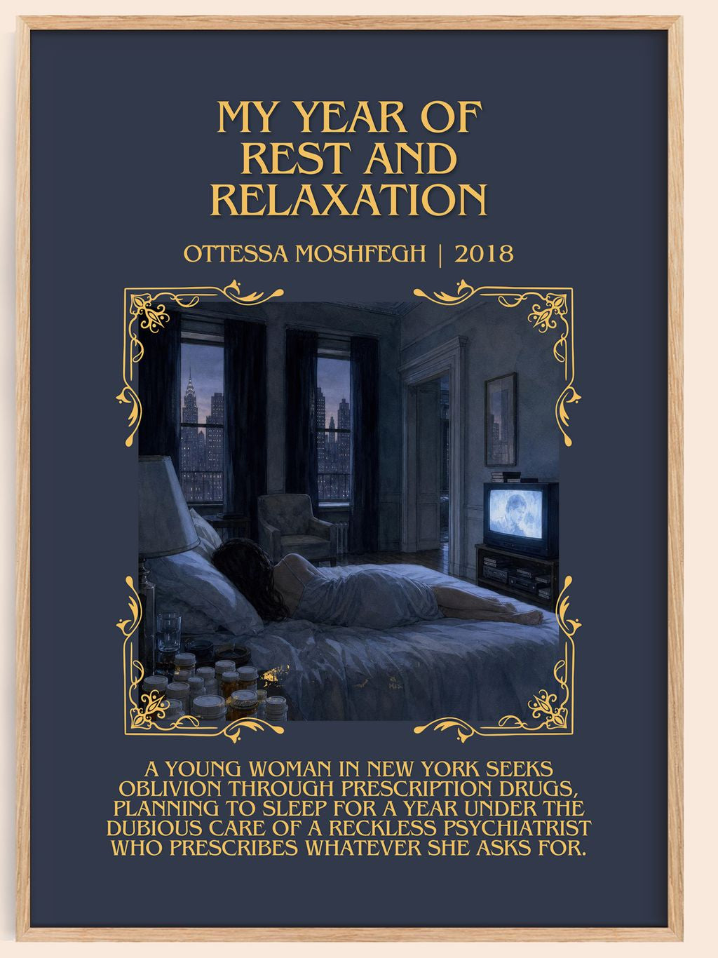 My Year of Rest and Relaxation Minimalist Book Poster by O. Moshfegh – book poster