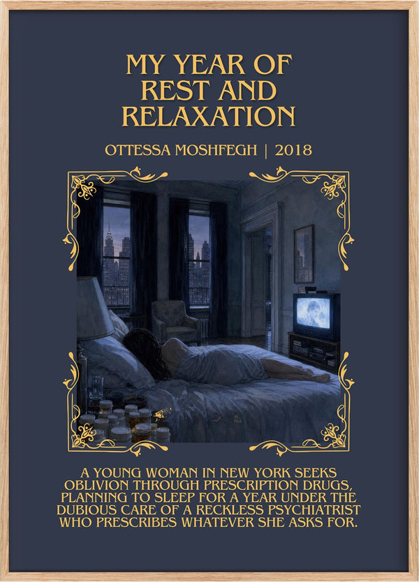 My Year of Rest and Relaxation Minimalist Book Poster by O. Moshfegh