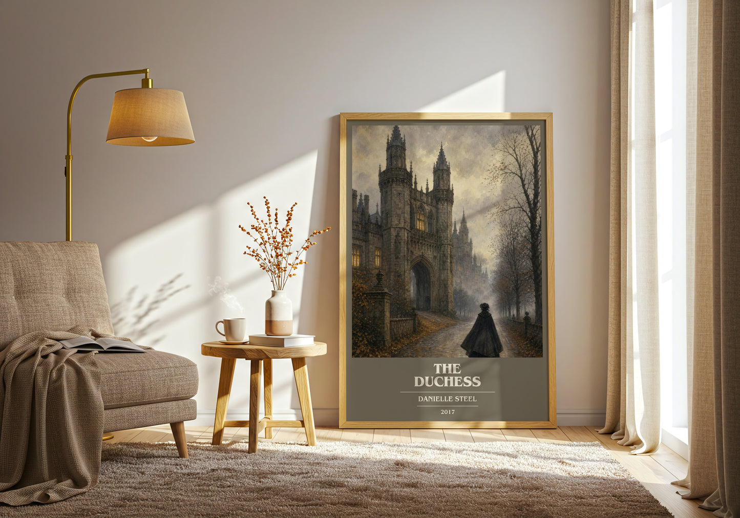 The Duchess book cover print on bookshelf – Danielle Steel fan gift