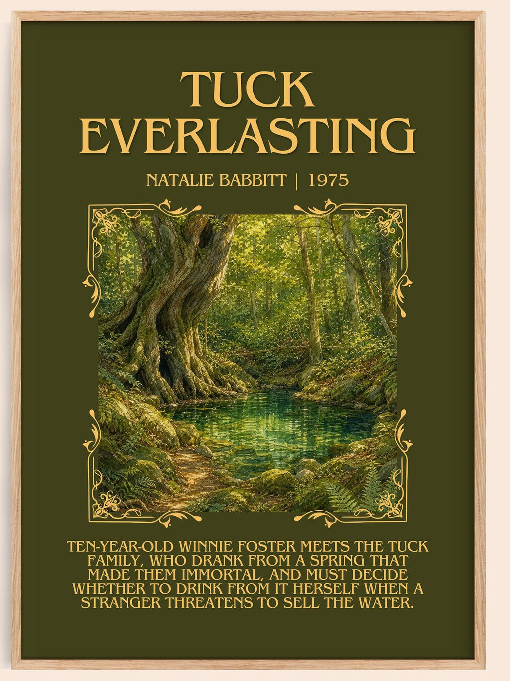 Tuck Everlasting Minimalist Book Poster by Natalie Babbitt – book poster