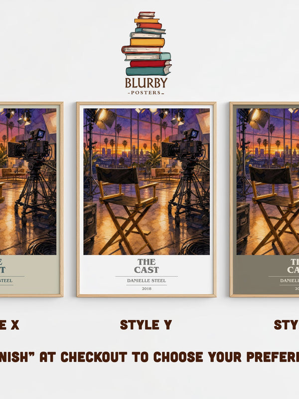 The Cast book cover print in frame leaning in hallway – contemporary fiction wall art