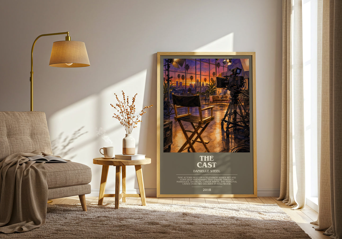 The Cast bookish print on bookshelf – Danielle Steel fan gift