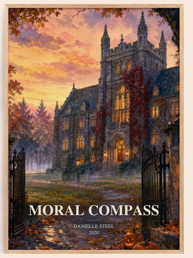 Moral Compass Book Watercolour Illustration by Danielle Steel