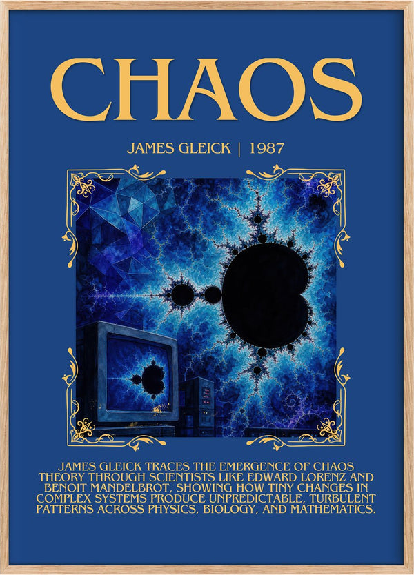 Chaos Minimalist Book Poster by James Gleick