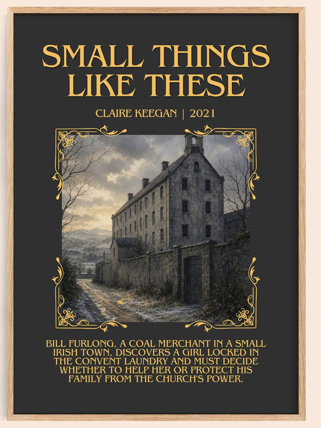 Small Things Like These Minimalist Book Poster by Claire Keegan – book poster