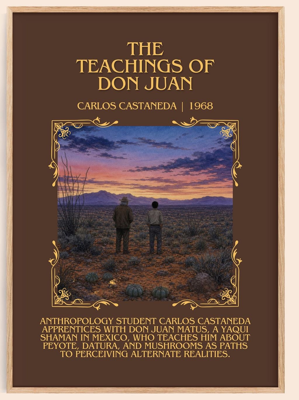 The Teachings Of Don Juan Minimalist Book Poster by Carlos Castaneda – book poster