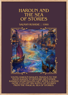 Haroun and the Sea of Stories Minimalist Book Poster by Salman Rushdie