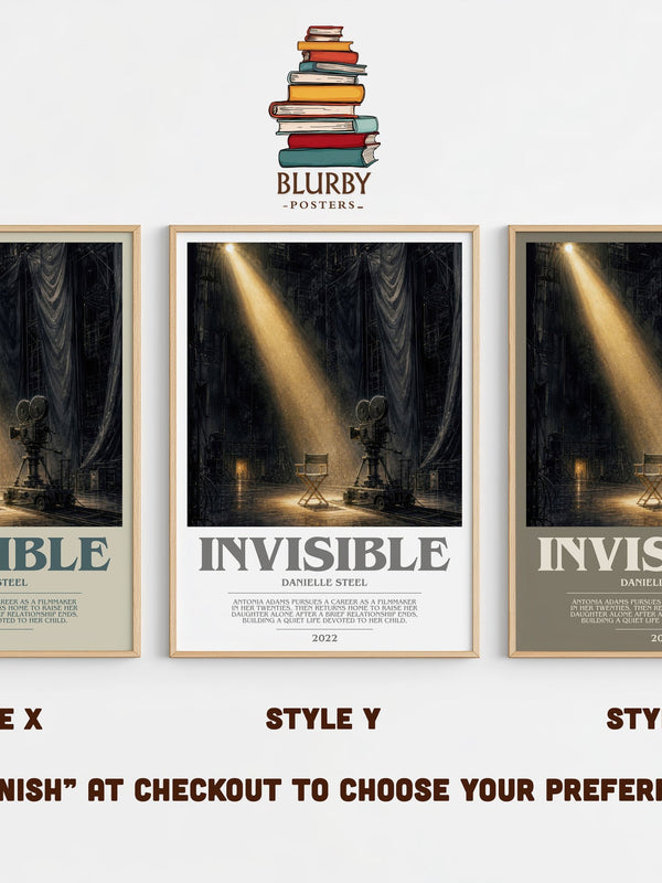 Invisible bookish print in frame leaning in hallway – romance wall art
