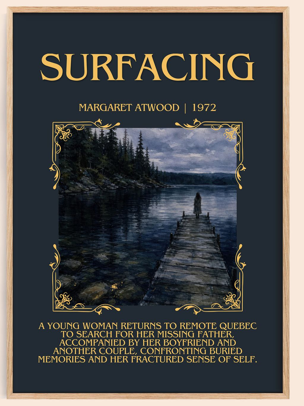 Surfacing Minimalist Book Poster by Margaret Atwood – book poster
