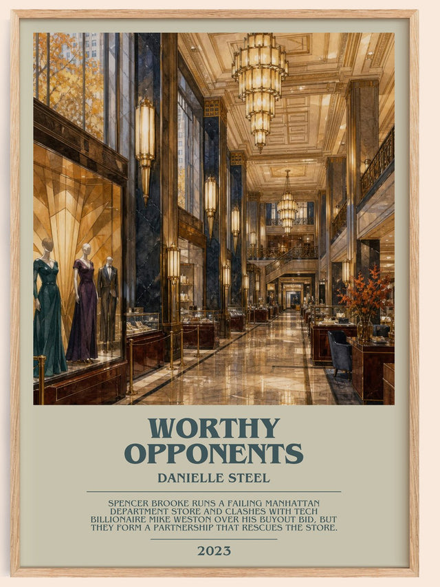 Worthy Opponents Bookish Wall Art by Danielle Steel