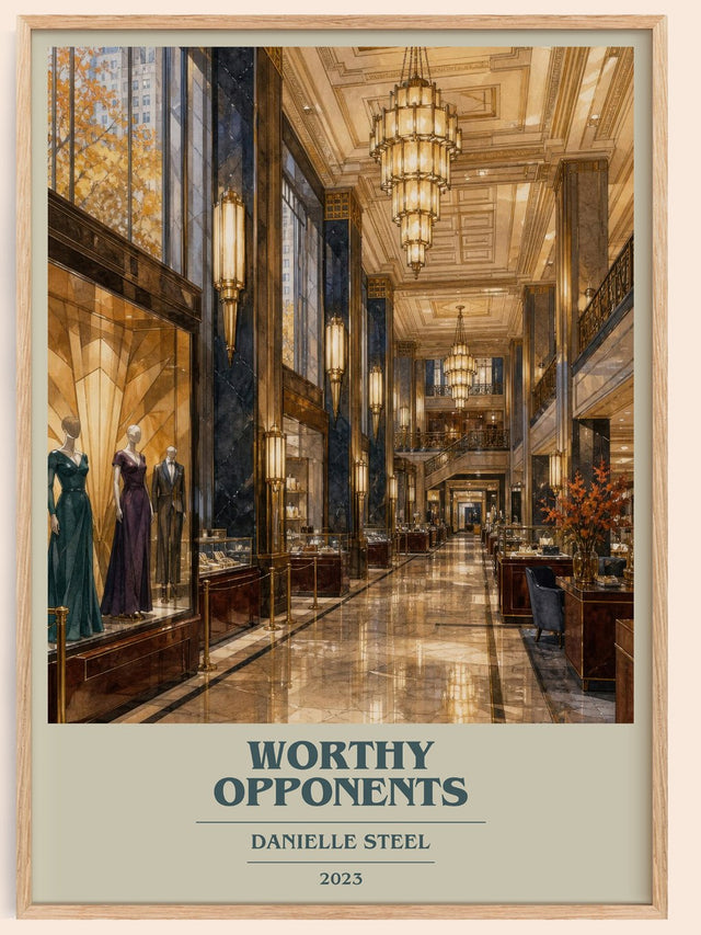 Worthy Opponents Book Cover Poster by Danielle Steel