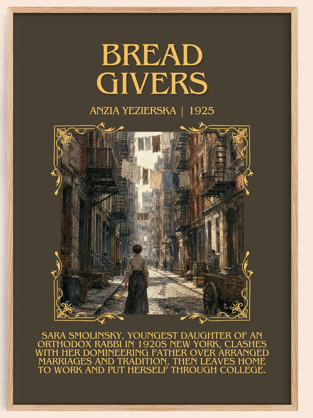 Bread Givers Minimalist Book Poster by Anzia Yezierska – book poster