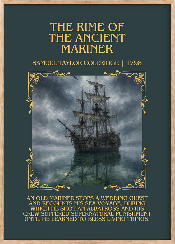 Rime of the Ancient Mariner Minimalist Book Poster by S. Coleridge